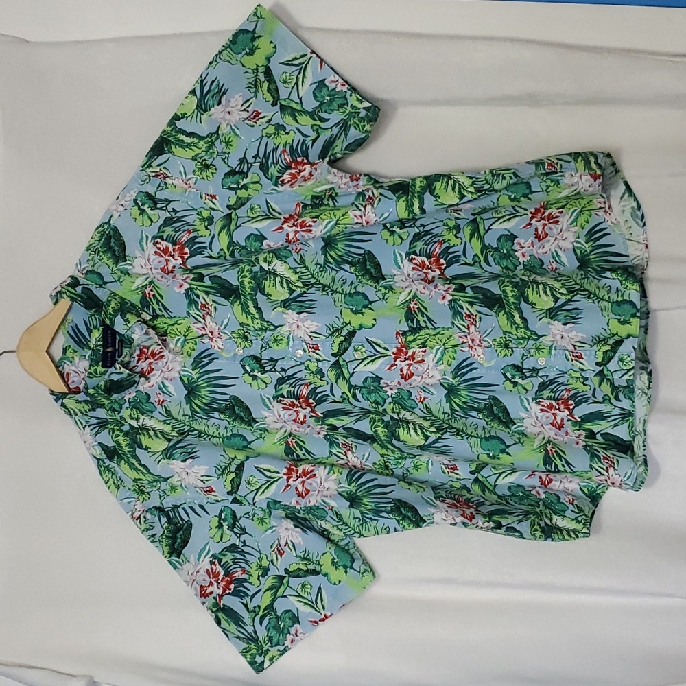 Ralph Lauren Polo Mens's Classic Fit Tropical Foral Button Down Shirt  Size 2XB